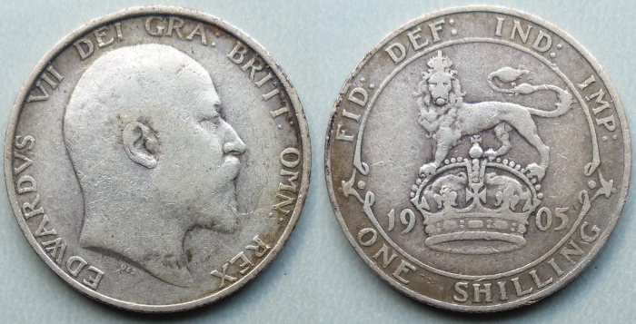 Edward VII 1905 shilling